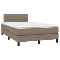 Produktbild för Ramsäng med madrass taupe 120x200 cm tyg