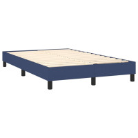 Produktbild för Ramsäng med madrass blå 120x200 cm tyg