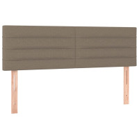 Produktbild för Ramsäng med madrass taupe 140x200 cm tyg