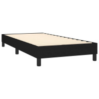 Produktbild för Ramsäng med madrass svart 80x200 cm tyg