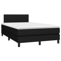 Produktbild för Ramsäng med madrass svart 120x200 cm tyg