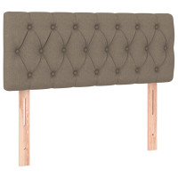Produktbild för Ramsäng med madrass taupe 100x200 cm tyg
