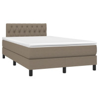 Produktbild för Ramsäng med madrass taupe 120x200 cm tyg