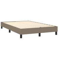 Produktbild för Ramsäng med madrass taupe 120x200 cm tyg