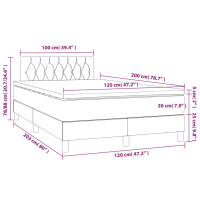 Produktbild för Ramsäng med madrass blå 120x200 cm tyg