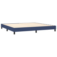 Produktbild för Ramsäng med madrass blå 200x200 cm tyg