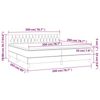 Produktbild för Ramsäng med madrass blå 200x200 cm tyg