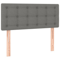 Produktbild för Ramsäng med madrass mörkgrå 120x200 cm tyg