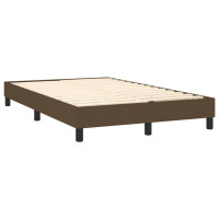 Produktbild för Ramsäng med madrass mörkbrun 120x200 cm tyg