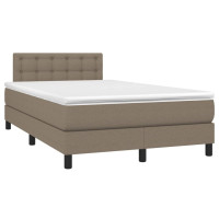 Produktbild för Ramsäng med madrass taupe 120x200 cm tyg