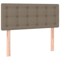 Produktbild för Ramsäng med madrass taupe 120x200 cm tyg