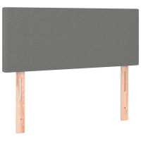 Produktbild för Ramsäng med madrass mörkgrå 80x200 cm tyg