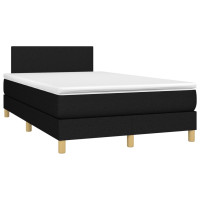 Produktbild för Ramsäng med madrass svart 120x200 cm tyg