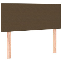 Produktbild för Ramsäng med madrass mörkbrun 120x200 cm tyg
