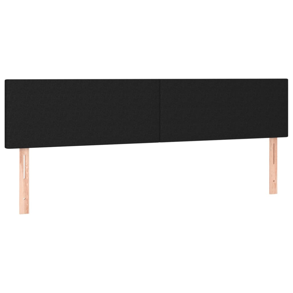 Produktbild för Ramsäng med madrass svart 160x200 cm tyg
