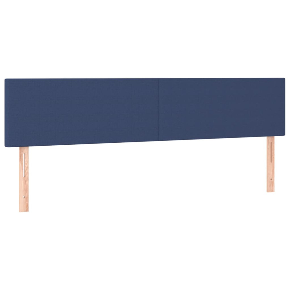 Produktbild för Ramsäng med madrass blå 180x200 cm tyg