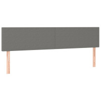 Produktbild för Ramsäng med madrass mörkgrå 200x200 cm tyg
