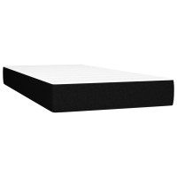 Produktbild för Ramsäng med madrass svart 200x200 cm tyg