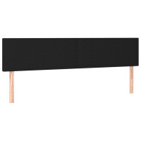 Produktbild för Ramsäng med madrass svart 200x200 cm tyg