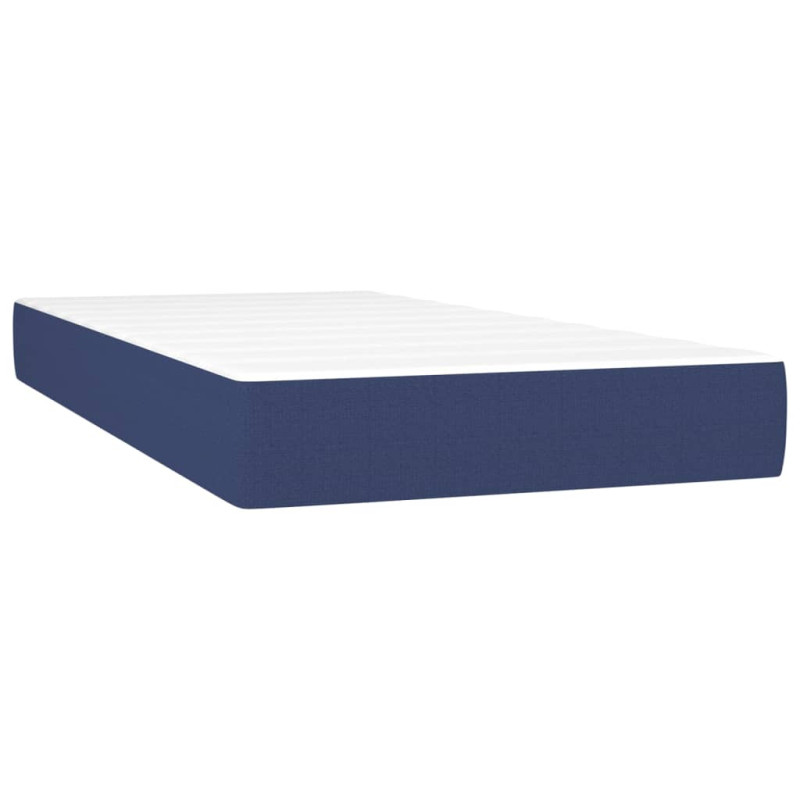 Produktbild för Ramsäng med madrass blå 200x200 cm tyg