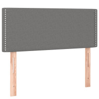 Produktbild för Ramsäng med madrass mörkgrå 90x190 cm tyg
