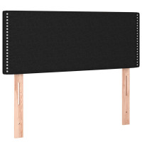 Produktbild för Ramsäng med madrass svart 100x200 cm tyg