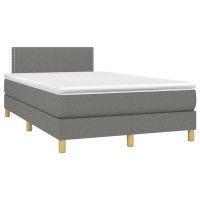 Produktbild för Ramsäng med madrass mörkgrå 120x200 cm tyg