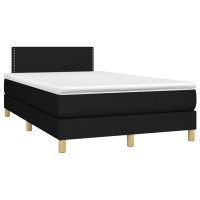 Produktbild för Ramsäng med madrass svart 120x200 cm tyg