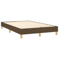 Produktbild för Ramsäng med madrass mörkbrun 120x200 cm tyg