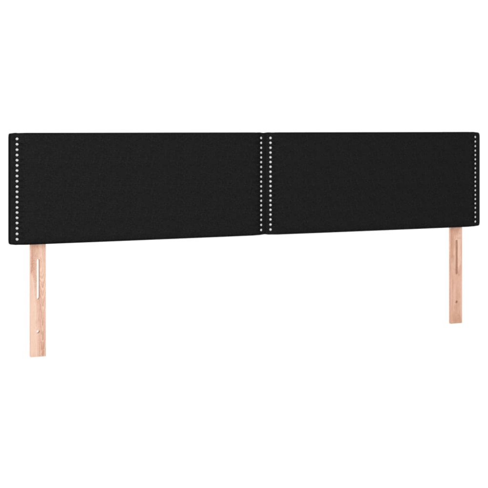 Produktbild för Ramsäng med madrass svart 160x200 cm tyg