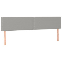 Produktbild för Ramsäng med madrass ljusgrå 180x200 cm tyg