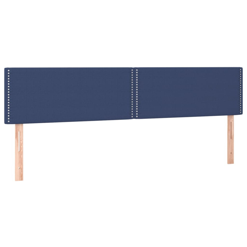 Produktbild för Ramsäng med madrass blå 180x200 cm tyg