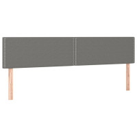 Produktbild för Ramsäng med madrass mörkgrå 200x200 cm tyg