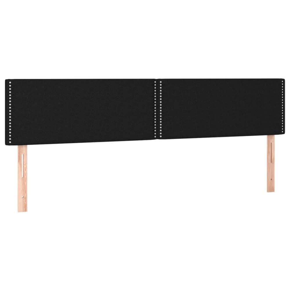 Produktbild för Ramsäng med madrass svart 200x200 cm tyg
