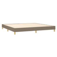 Produktbild för Ramsäng med madrass taupe 200x200 cm tyg
