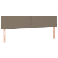 Produktbild för Ramsäng med madrass taupe 200x200 cm tyg