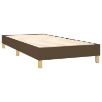 Produktbild för Ramsäng med madrass mörkbrun 90x200 cm tyg