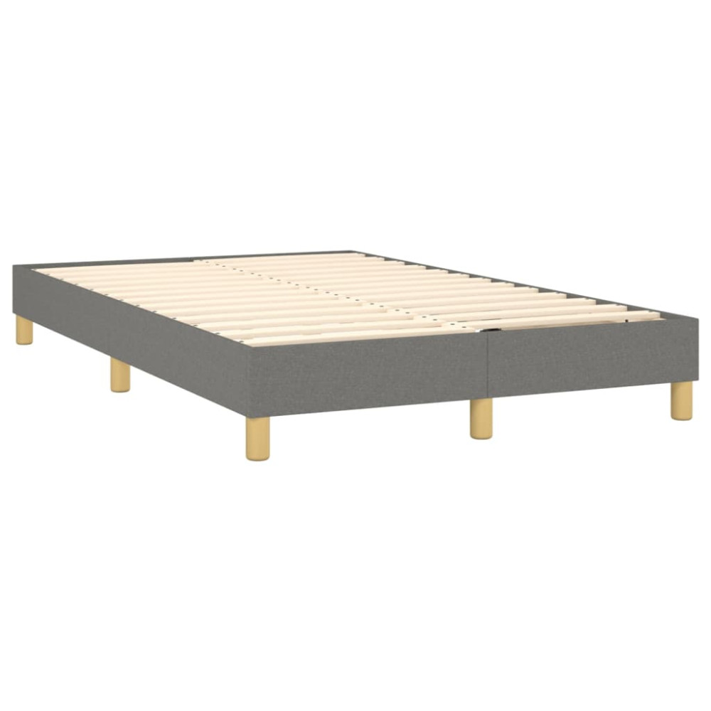 Produktbild för Ramsäng med madrass mörkgrå 120x200 cm tyg