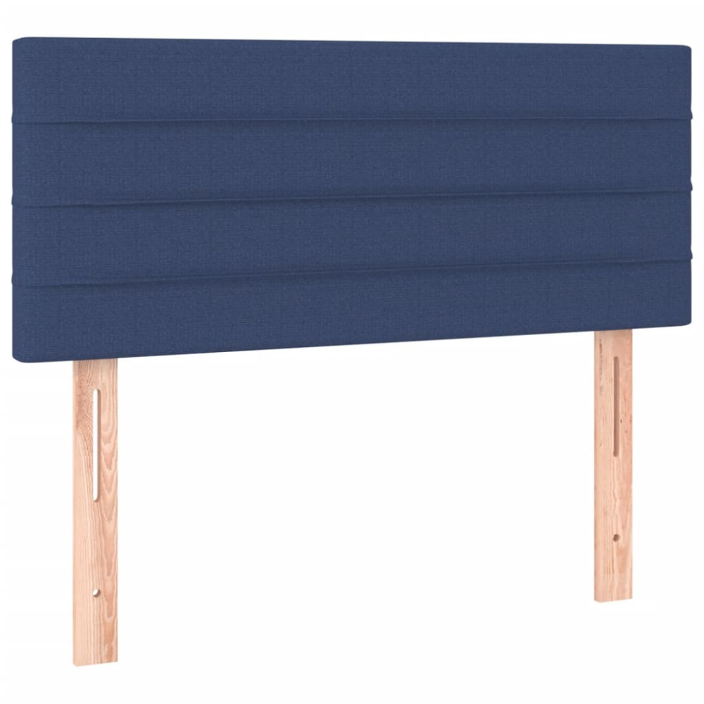 Produktbild för Ramsäng med madrass blå 100x200 cm tyg