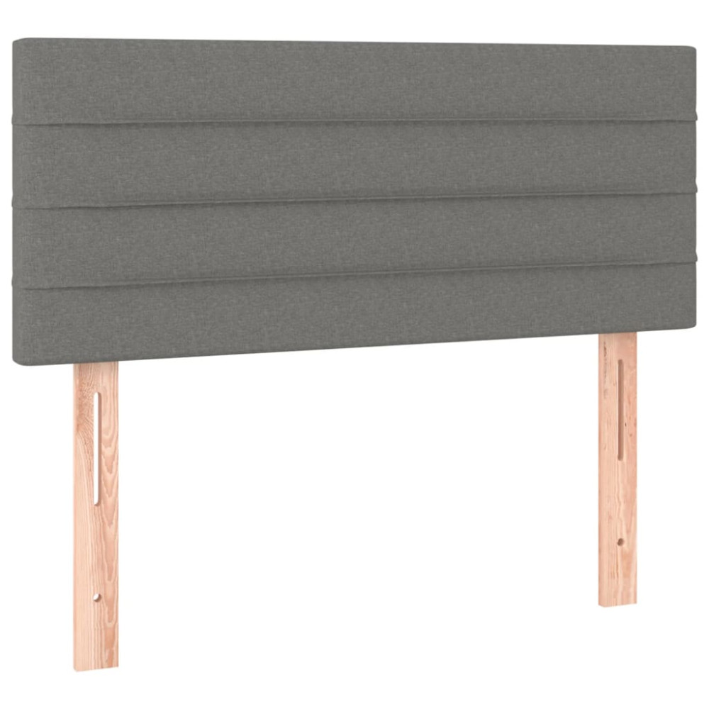 Produktbild för Ramsäng med madrass mörkgrå 120x200 cm tyg