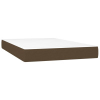 Produktbild för Ramsäng med madrass mörkbrun 120x200 cm tyg