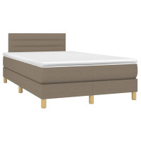 Produktbild för Ramsäng med madrass taupe 120x200 cm tyg
