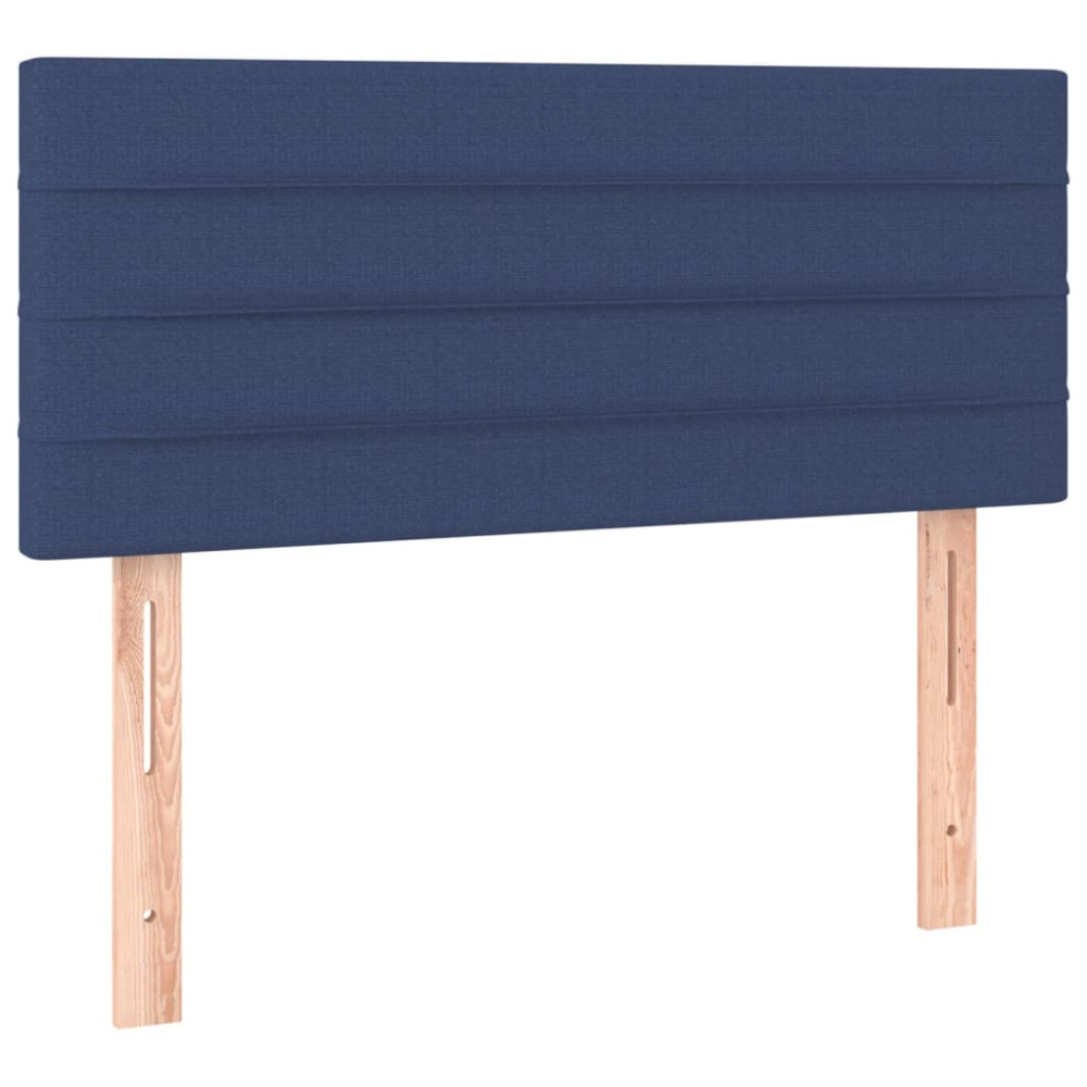 Produktbild för Ramsäng med madrass blå 120x200 cm tyg