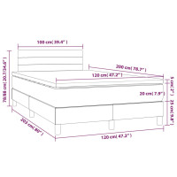Produktbild för Ramsäng med madrass blå 120x200 cm tyg