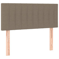 Produktbild för Ramsäng med madrass taupe 90x200 cm tyg