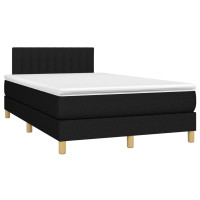Produktbild för Ramsäng med madrass svart 120x200 cm tyg