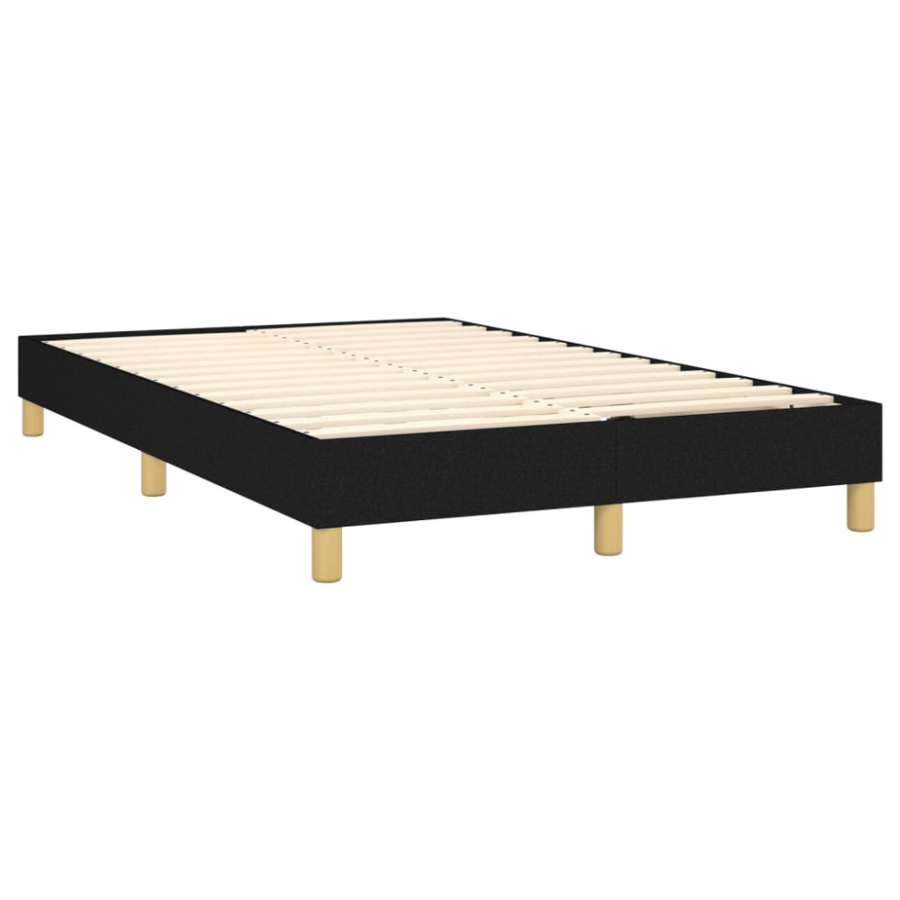 Produktbild för Ramsäng med madrass svart 120x200 cm tyg