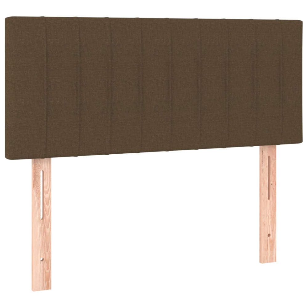 Produktbild för Ramsäng med madrass mörkbrun 120x200 cm tyg