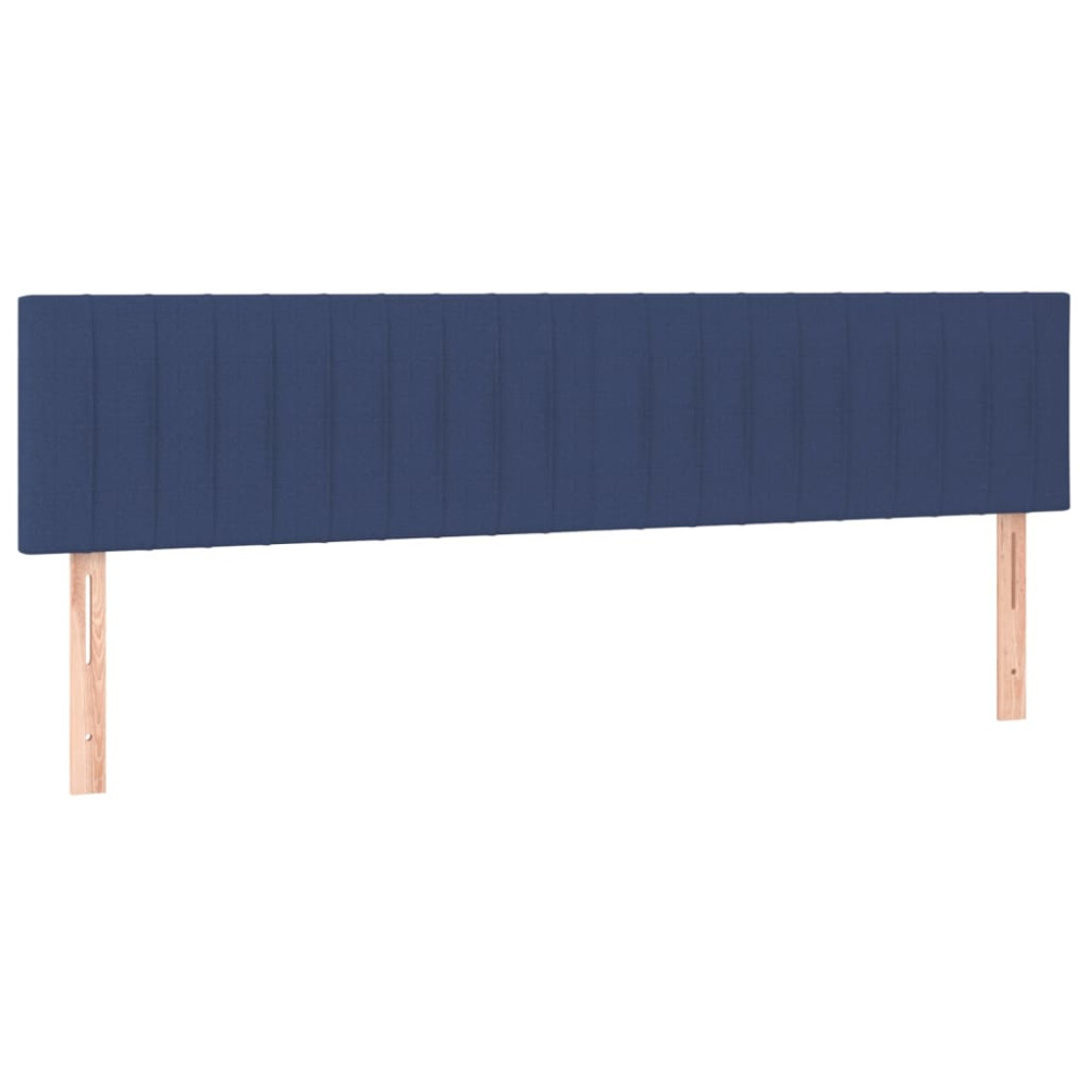 Produktbild för Ramsäng med madrass blå 160x200 cm tyg