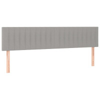 Produktbild för Ramsäng med madrass ljusgrå 200x200 cm tyg